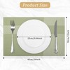 comfoyar Green Rectangular Placemats Set of 6, 12x18 Inch Non-Slip