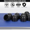 Noosverl M12(19mmwheel nut covers),Black Plastic Hex Nut Bolt Dome Cap