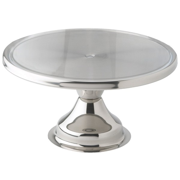 Winco Stainless Steel Round Cake Stand, 13-Inch