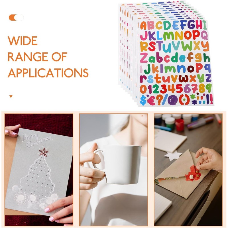 UKCOCO Pegatinas de Letras y Números de Vinilo para Scrapbooks