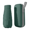 Compact Black Rubber Manual Folding Umbrella - 5-Fold Portable Sun