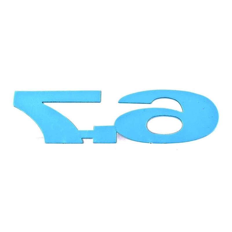 6.7 Liter Chrome Red Emblems - Pair