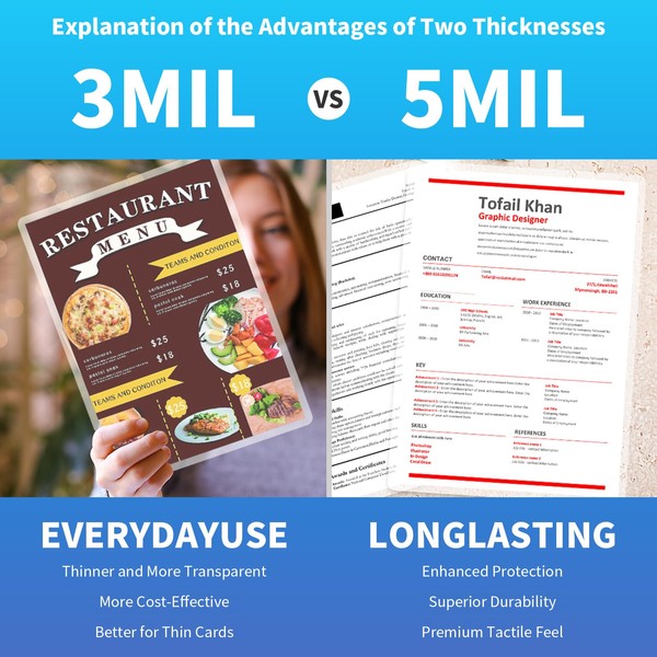 MultiLabel Clear Thermal Laminating Pouches C 9 x 11.5 Inch,