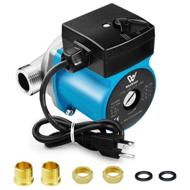 WiseWater Stainless Steel Hot Water Recirculating Pump,110 V Pressure Booster Pump,3-speed Water Circulating Pump with 3/4'' NPT Adapters for Floor Heating, Radiator Heating, Hot Water Supply