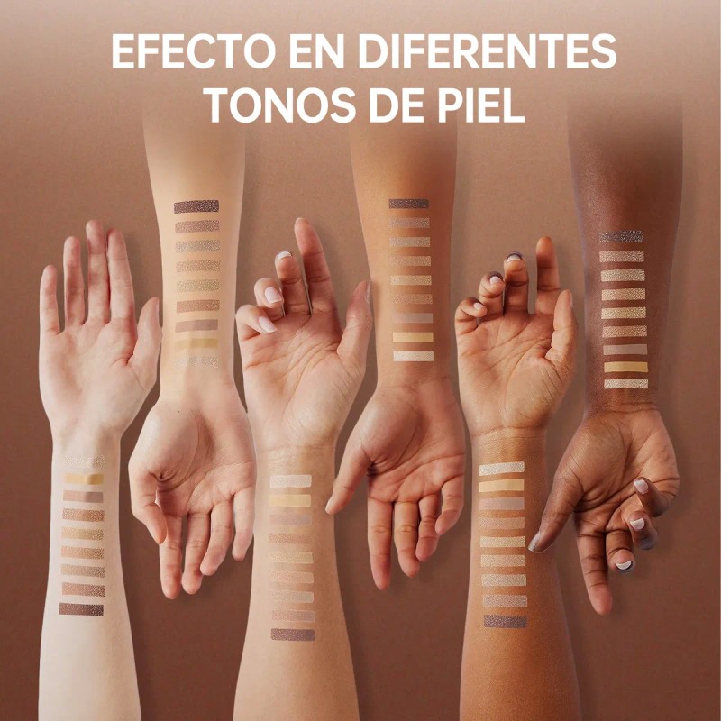 Unleashia Paleta Ojos Iluminada N°2 All Of Brown 9 Tonos