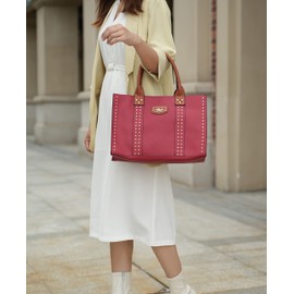 MKF Collection Tote Bag for Women, Vegan Leather Top-Handle Crossover Wristlet wallet & Satchel Handbag Purse