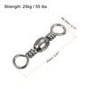 PATIKIL Fishing Barrel Swivel, 30Pcs 55lb Carbon Steel Solid Ring
