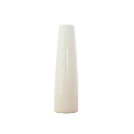 Tall Conic Ceramics Flower Vase Decorative Floral Vase Small Narrow Neck Vases for Table Bedroom Living Room Office Desk(White)