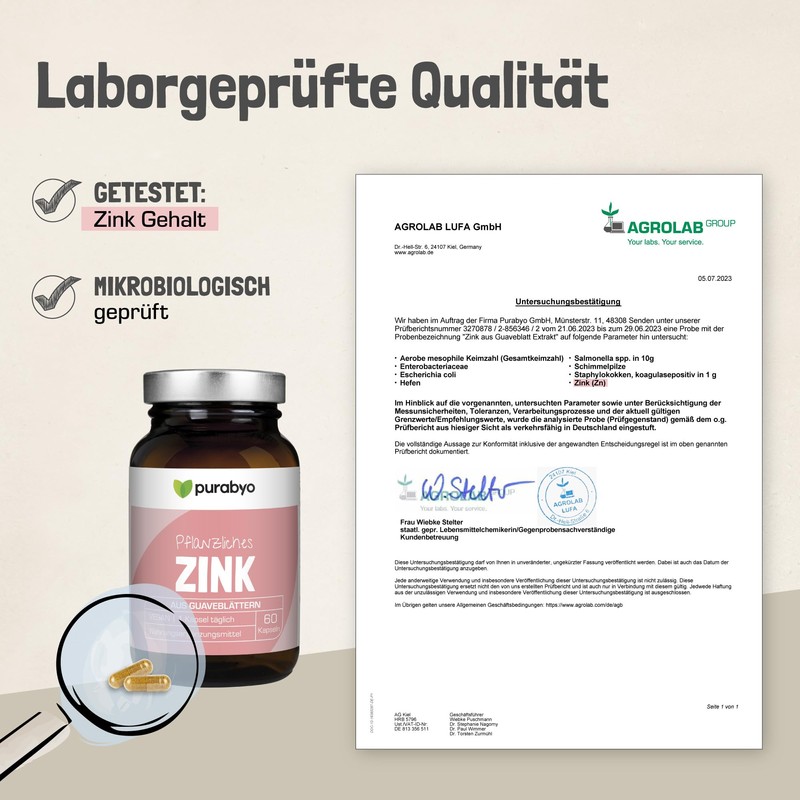 Natural Zinc from Guava Leaf | in Glass | Zinc