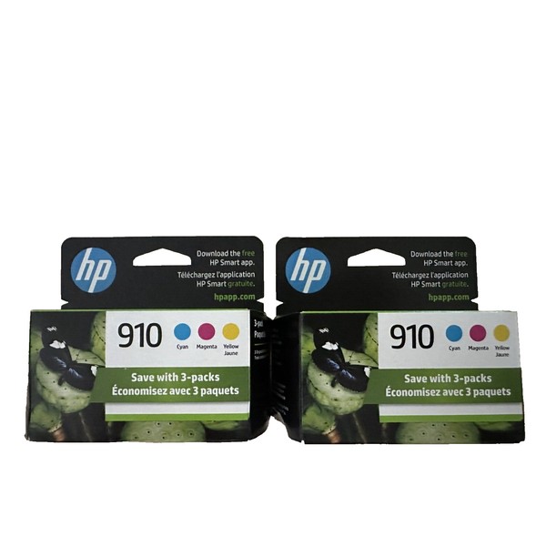 For HP HP 910 Cyan, Magenta, Yellow Ink Cartridges,3YN
