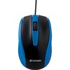 Verbatim 99743 Optical Mouse, Wired with USB Accessibility, Mac/PC Compatible,