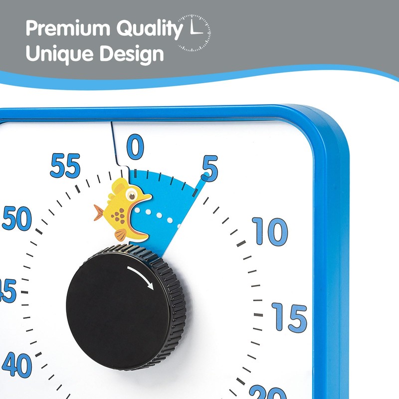 Visual Timer 7.5 inch, 60-Minute Countdown Timer for Kids Classroom