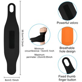 AOOWU Wrist Bandages, Breathable Wrist Wrap Wrist Support Bandage, Wrist Bandage with Elastic Velcro Fastening, Wrist Bandages for Sports, Gymnastics, Strength Training