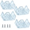 4-Pack Silicone Shower Door Bumpers - Non-Yellowing Opaque Anti-Collision Stoppers