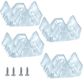 4-Pack Silicone Shower Door Bumpers - Non-Yellowing Opaque Anti-Collision Stoppers - Universal Fit for Framed, Sliding & Moving Glass Doors - Bathroom Use