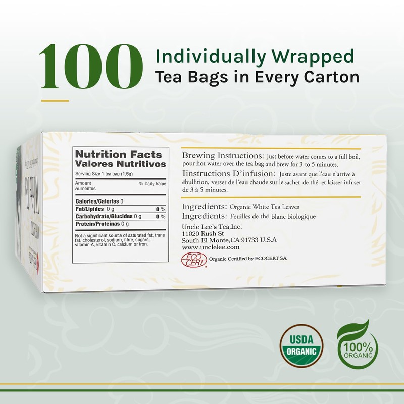 Uncle Lee’s Organic White Tea - Premium Tea for Everyday