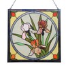 Original iris Suncatcher for Window Flower Stained Glass Sheets Window