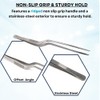 Precision Long Slim Tweezers with Very Fine Serrated Tips Stainless