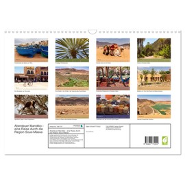 Abenteuer Marokko - eine Reise durch die Region Sous-Massa (Wandkalender 2026 DIN A3 quer), CALVENDO Monatskalender