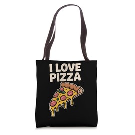 I Love Pizza Slice Dripping Cheese Delight Tote Bag