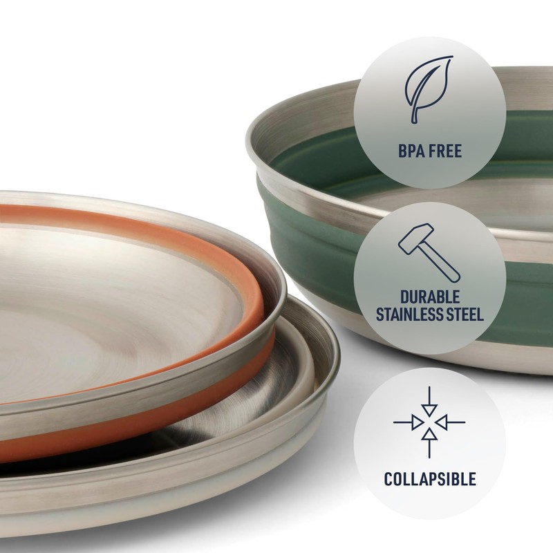 Sea to Summit Detour Stainless Steel Collapsible Bowl, Medium (22