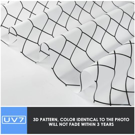 DKTIE Window Privacy Film Stained Glass Frosted Glass Window Clings Moroccan Lattice Decorative Bathroom Door Coverings UV Sun Blocking Heat Control (S593, 23.6in X 78.7in)