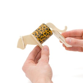 Luckies of London Wild Leopard Animal Print Washi Masking Holder Paper Tape For Arts, Crafts, Scrapbooking, Bullet Journal, Planner And Gift Wrapping Decoration, Yellow