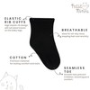 Petit Minou Bella Seamless-Toe Turkish Cotton Ribbed Crew Socks -