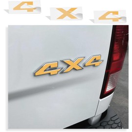 Reflective Concepts 4x4 Emblem Overlay Decal Sticker -Fits: 2015-2018 Ram Rebel - (Color: Reflective Gold)