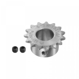 sourcing map Roller Sprocket Type B 15 Teeth 14 mm Bore Stainless Steel Motor Drive Gear