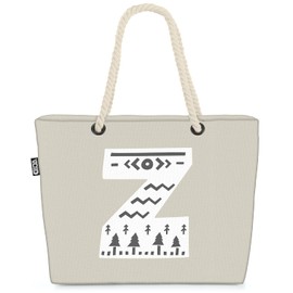 VOID Z Dekorative Buchstaben Strandtasche Shopper 58x38x16cm 23L XXL Einkaufstasche Tasche Reisetasche Beach Bag