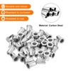 sourcing map 77Pcs Rivet Nut Flat Head, #8, #10, 1/4",