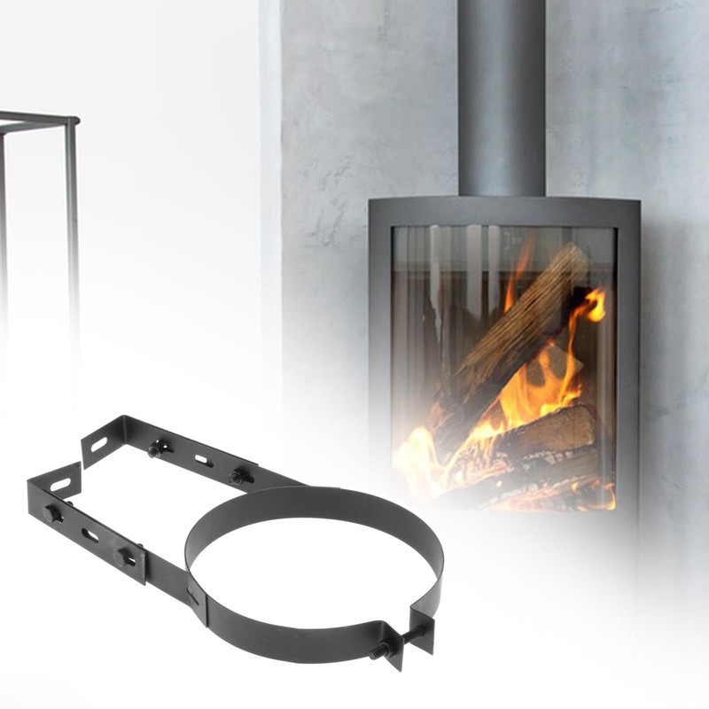 Folpus Chimney Pipe Bracket Chimney Pipe Holder Stainless Steel Adjustable