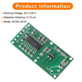 sourcing map 10 Pcs Ultrasonic Module Distance Sensor RCWL-0516 High Precision Distance Measuring Transducer Ultrasonic Ranging Sensor, Green