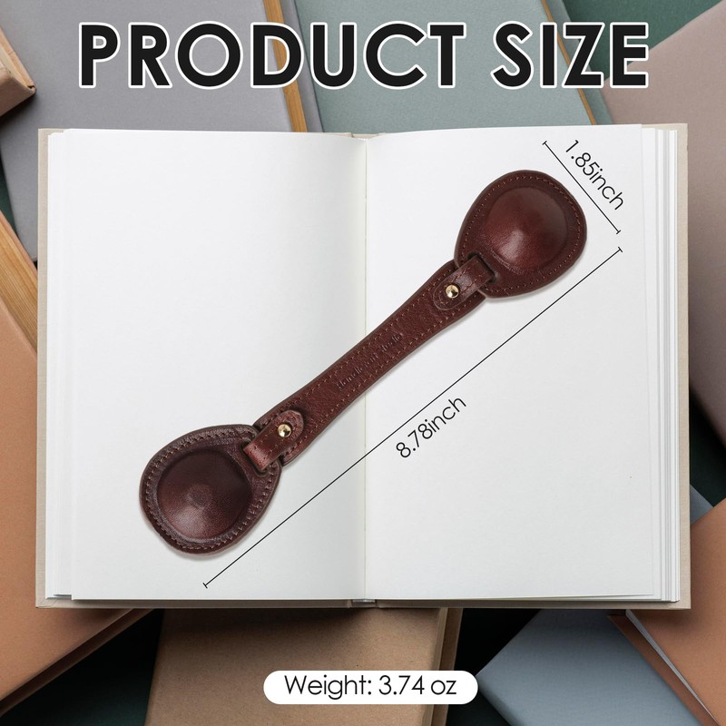 VANTOO Leather Weighted Book Page Holder for Women Men, Book