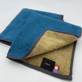 kainoo Imabari Towel, Hand Towel, Japanese Traditional Color, 13.4 x 13.8 inches (34 x 35 cm), Set of 2, Made in Japan, Imabari, Gentle Texture, Commercial Towel, Esthetic Towel, Kitchen Towel,