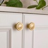 HDKXBEJ 4 Pcs Gold Round Kitchen Cabinet Knobs Decorative Unique