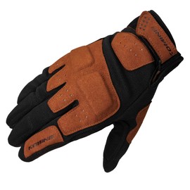 Komine GK-227 1228 Urban Mesh Motorcycle Gloves, Spring / Summer / Autumn, Mesh Material, Brown/Black, 2XL