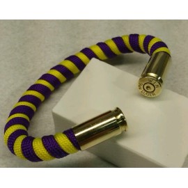 "Handmade" BRACELET, PARACORD, BRASS CASING, BULLET, MILITARY, 2ND AMENDMENT, 9MM LUGER