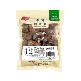 Sweet Post Natural Jujube - Golden Silk Candied Jujube (Honey Dates) 1lb - Traditional Chinese Sweet Dates for Baking, Tea & Gift - Non-GMO, Mi Zao Candied Jujube 金丝蜜枣, Resealable Pouch