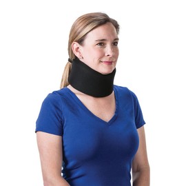 Core Products Foam Cervical Collar Neck Support Brace - Black, Large- 3" Chin to Sternal Notch