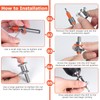 SUPAWAY 6-Piece Countersink Drill Bit Set, 8 mm Round Shank,