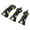 3PCS Golf Head Cover for Fairway Woods Driver Hybrids PU