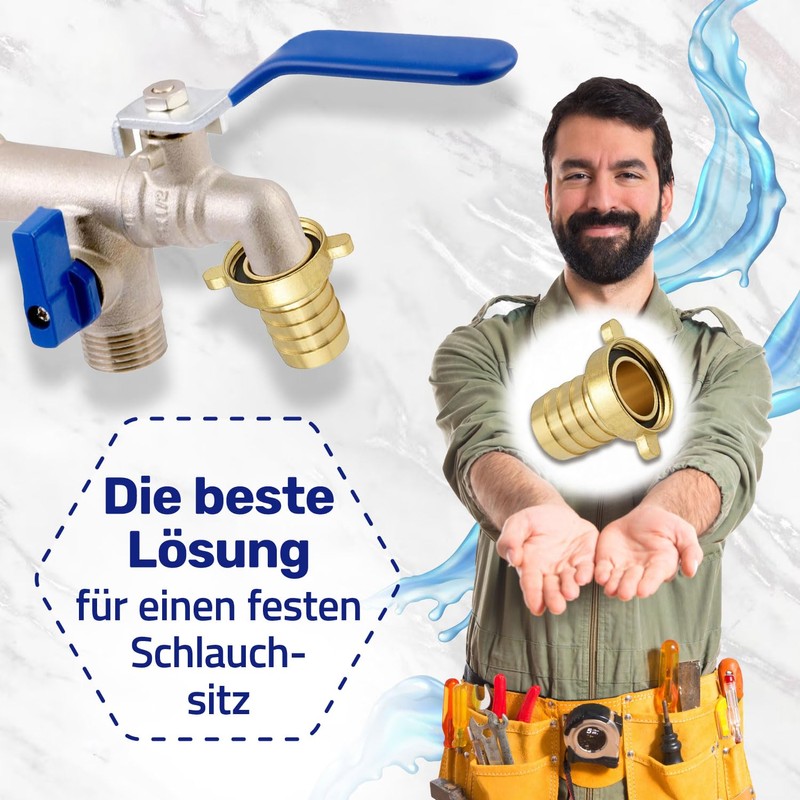 Brass Hose Nozzle for Connection Hose with Diameter 35 mm