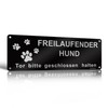 Goodvia Vorsicht Freilaufender Hund Sign, Gate Bitte Geschlossen halten, 25