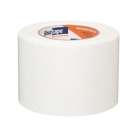 Shurtape Non-UV-Resistant Polyethylene Film Tape (PE-333), 4 in. (96mm Actual) x 60 yds. (White) / Serrated Edge