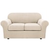 H.VERSAILTEX 3 Piece Stretch Sofa Covers for 2 Cushion Loveseat