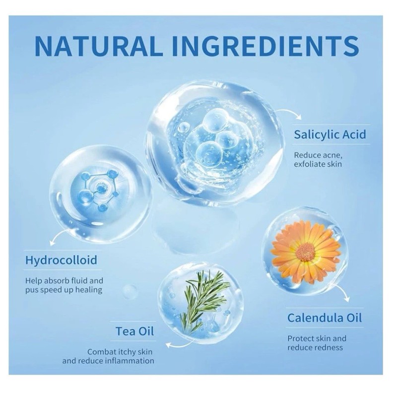 Pimple Patch For Face, 4 Sizes, 300 Counts Acne Patches,