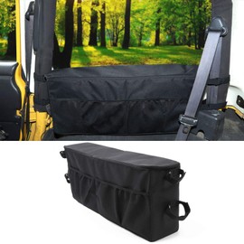 JeCar Car Trunk Organizer, Rear Cargo Organizer Passenger Side Storage Bag Pouches for 1997-2006 Jeep Wrangler TJ