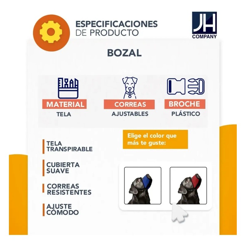 Bozal Perro Malla Transpirable Velcro Varias Tallas 21725